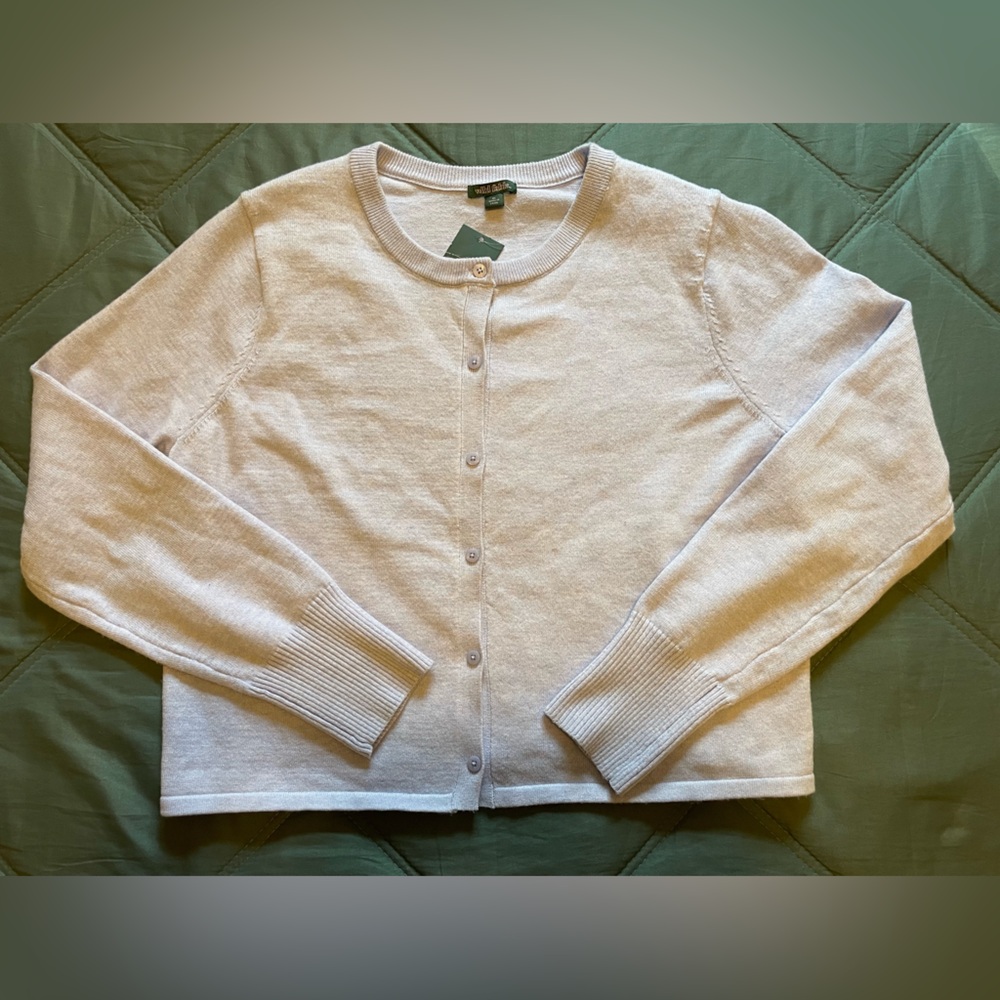 Light Blue Button-Up Cardigan